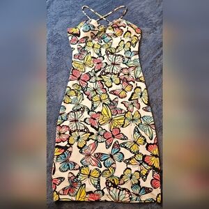 No Boundaries Pink and Yellow Sheath Maxi Dress